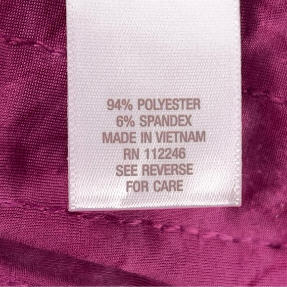 Large Fuchsia Pink Sequin Sleeveless Top Dressbarn Vneck Y2K Style Stretch - Picture 12 of 13